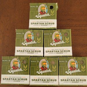 Dr. Squatch Limited Edition Spartan Scrub 6 Briccs Halo Theme Soap w/ Game Codes